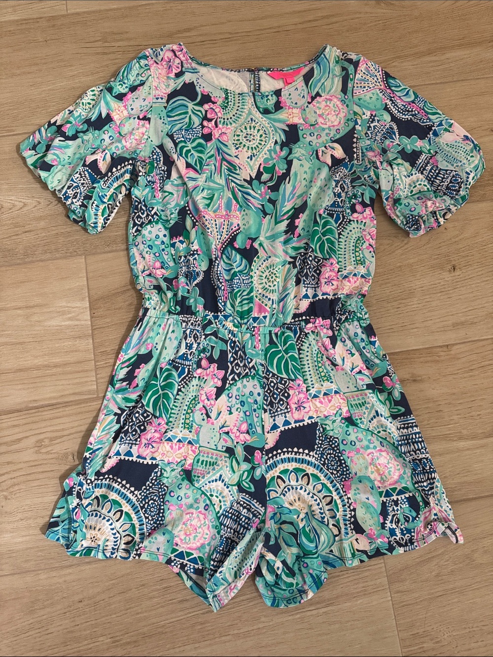 Lilly Pulitzer Britton Romper in Multi Lookin Sharp Size L